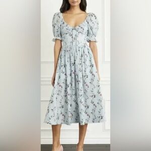 Hill House Light Blue Floral Dress